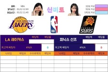 [신비토] NBA LA 레이커스 vs 피닉스 선즈 배당률 (마감 11:40) - 츄르또또 - 플레이어스