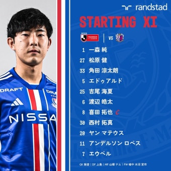 요코하마 F. 마리노스 vs 세레소 오사카 라인업 - 국내축구 - 플레이어스