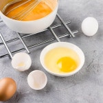 Free Photo | High angle broken eggs arrangement