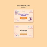 평면 디자인 팟캐스트 템플릿 | 무료 PSD 파일