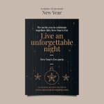 Black holiday invitation PSD, High Quality Free PSD Templates for Download | Freepik