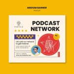 캐스트 템플릿 디자인 | 무료 PSD 파일