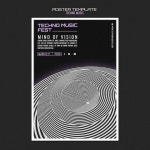 테크노 뮤직 페스티벌 포스터 | 무료 PSD 파일