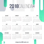 Free Vector | 2018 abstract calendar