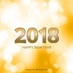 새 해 2018의 추상 배경 | 무료 벡터