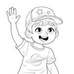 애니메이션 컬러링 페이지 일러스트레이션 | AI 생성 벡터