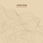 Free Vector | Brown abstract contour lines illustration