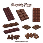 Free Vector | Collection of chocolate bars and pieces