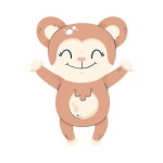 귀여운 원이 일러스트레이션 | 무료 벡터