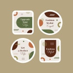 평면 디자인 패션 스타일리스트 레이블 템플릿 | 무료 벡터