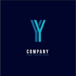 평면 디자인 y 로고 디자인 서식 파일 | 무료 벡터