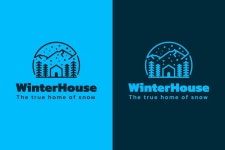 Flat winter logo template | Free Vector