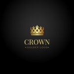그라디언트 골드 크라운 로고 템플릿 | 무료 벡터