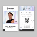 Free Vector | Gradient gym id card