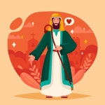 손으로 그린 성 요셉 그림 | 무료 벡터