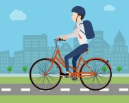 Free Vector | Man riding a bike design