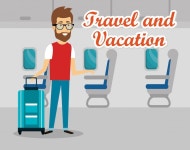 공항에서 남자 여행자 | 무료 벡터