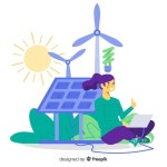 무료로 다운로드 가능한 태양 에너지 인력 벡터 & 일러스트 | Freepik