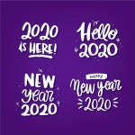 새해 2020 글자 컬렉션 | 무료 벡터
