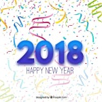 새해 배경 2018 | 무료 벡터