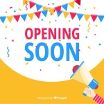 플랫 스타일로 곧 배경 열기 | 무료 벡터