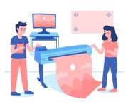 유기 평면 인쇄 산업 그림 | 무료 벡터