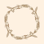 장식 조각 손으로 그려진 된 boho 프레임 | 무료 벡터