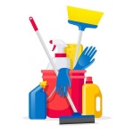 Pack of surface cleaning products | Free Vector