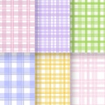 Free Vector | Pastel gingham pattern collection