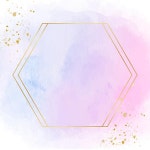 골든 프레임 파스텔 수채화 | 무료 벡터