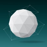 다각형 구 디자인 | 무료 벡터