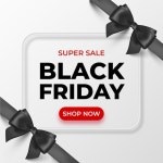 현실적인 검은 금요일 개념 | 무료 벡터