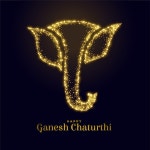 Ganesh Mahotsav를위한 번쩍이는 주 코끼리 그림 | 무료 벡터