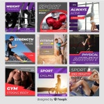 스포츠 전단지 모음 | 무료 벡터