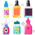 Vape 상점 세트. | 무료 벡터