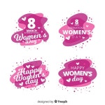 여성의 날 라벨 컬렉션 | 무료 벡터