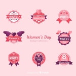 여성의 날 라벨 컬렉션 | 무료 벡터