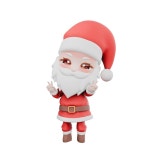 치비 산타 소년 걸어다니며 울리는 종 | 프리미엄 사진