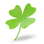 흰색 바탕에 녹색 클로버입니다. 격리 된 3d 그림 | 프리미엄 사진