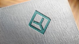 Debossed logo mockup on white paper | Premium PSD