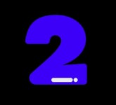 숫자 2 추상 라인 아트 벡터 | 프리미엄 벡터