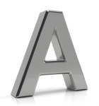 은색 글자 A | 프리미엄 사진