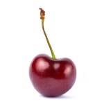 달콤한 체리 과일 흰색 절연 | 프리미엄 사진