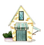 베이커리 가게 앞 | 프리미엄 사진