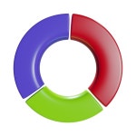 원형 다이어그램 원형 차트 원형 그래프 그래픽 표현 데이터 분포 시각적 분석 비즈니스 및 광고용 벡터 라인 아이콘 | 프리미엄 벡터