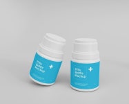 3D 약병 목업 디자인 | 프리미엄 PSD 파일