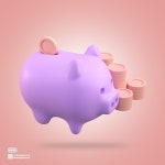 3D 동전 아이콘 렌더링 | 프리미엄 PSD 파일