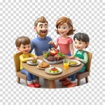 실제 가족 순간 터 일러스트레이션 개념 | 프리미엄 벡터