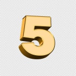 3d 렌더 번호 5 | 프리미엄 PSD 파일