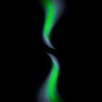 추상적 인 파동적 인 녹색 빛 | 프리미엄 AI 생성 PSD